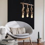 Opviq Erebos - 111-AV Lámpara de araña de madera y metal Negro y Madera